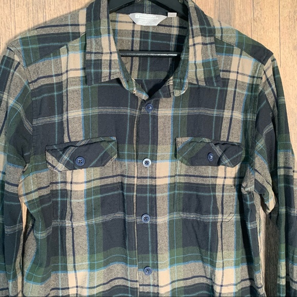Men’s Large Mountain Warehouse Green Flannel Shirt - Picture 2 of 7